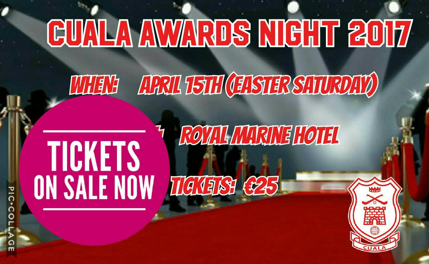 Awards Night Tickets NOW ON SALE! Cuala CLG